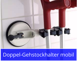 Doppel-Gehstockhalter mobil