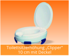 Toilettsitzerhöhung „Clipper“10 cm mit Deckel