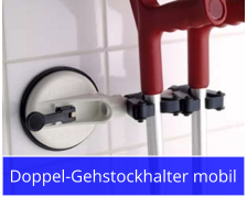 Doppel-Gehstockhalter mobil