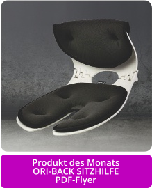 Produkt des Monats ORI-BACK SITZHILFEPDF-Flyer